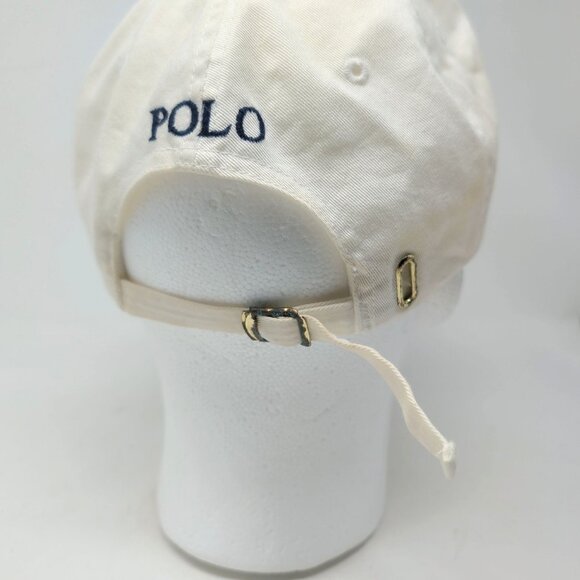 Vintage Polo Ralph Lauren White Baseball Cap Adjustable - Picture 9 of 12